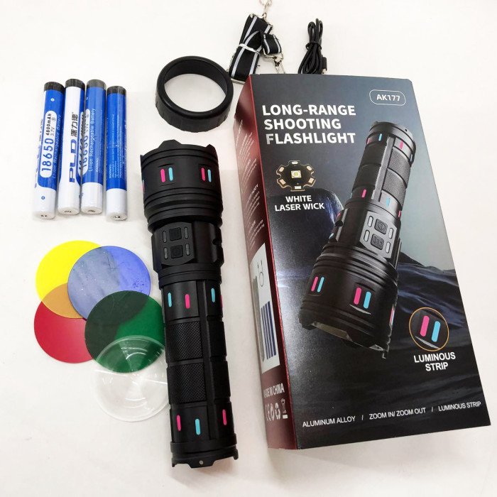 Ліхтар AK177-WHITE LASER LED PM60-TG, Топ-ліхтарик ліхтарик світлодіодний акумуляторний портативний