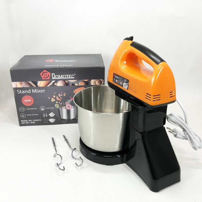 Стаціонарний міксер для кухні на 7 швидкостей Domotec R6637O 250 W Кухонний електричний міксер із чашею