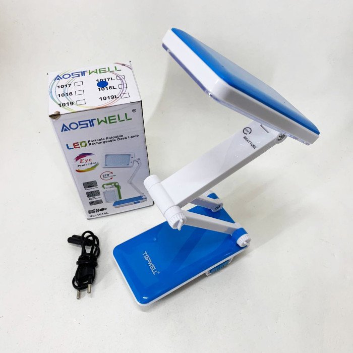 Настільна лампа Topwell 1019 Синя акумуляторна світлодіодна регуляція рівня нахилу. Колір: синій