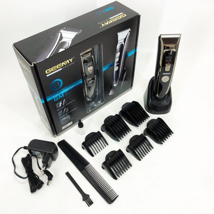 Машинка для стрижки акумуляторна 5 в 1 Gemei GM-800 професійний триммер, електробритва для волосся