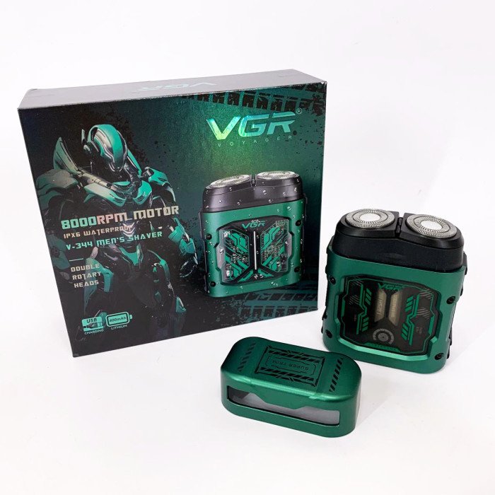 Електробритва VGR V-344. Колір: зелений