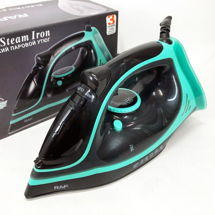 Праска парова RAF R.1250 з керамічною підошвою та функцією самоочищення 2200 Вт. Колір: синій