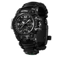 Годинник наручний чоловічий SKMEI 1155BKBK PARACORD