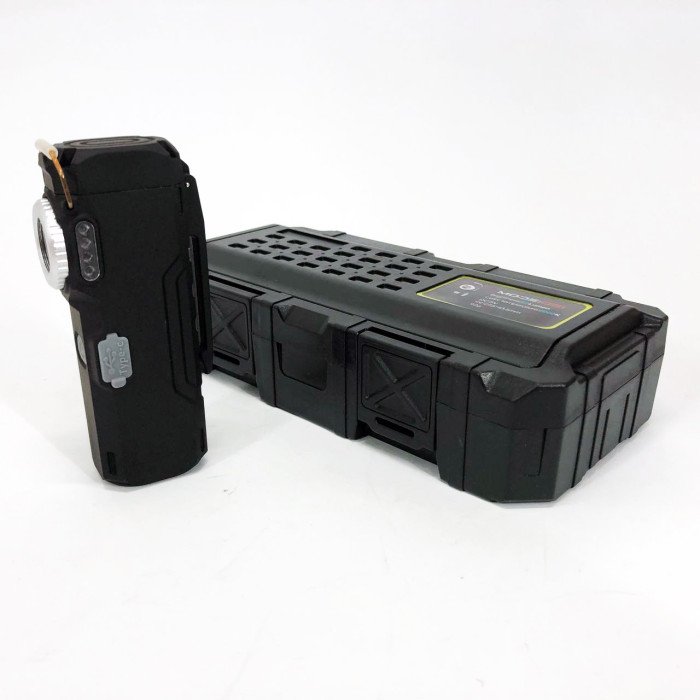 Ліхтарик-запальничка армійська MULTIFUNCTIONAL D51-COB, Запальнички подарунки для чоловіків. Колір: чорний