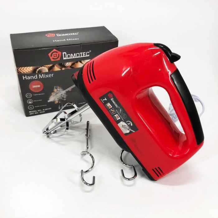 Міксер DOMOTEC R6633R 260 Вт, Кухонний ручний міксер хороший, Міксер для приготування крему