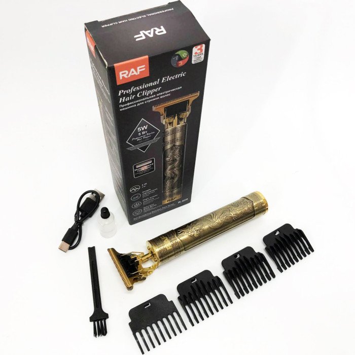 Професійна акумуляторна машинка триммер RAF R.429 для стрижки волосся 5 Вт
