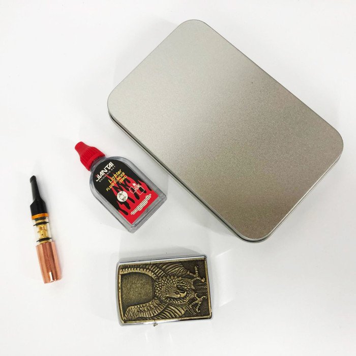 Запальничка бензинова в подарунковій коробці N13, подарункові запальнички, подарунок запальничка хлопцю.