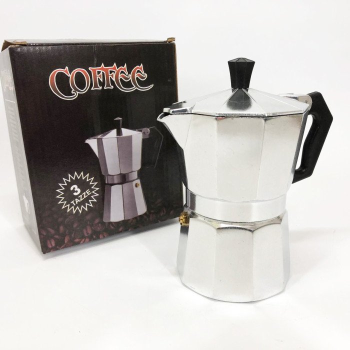 Гейзерна кавоварка UNIQUE UN-1911 алюмінієвий корпус 3 порції для меленої кави