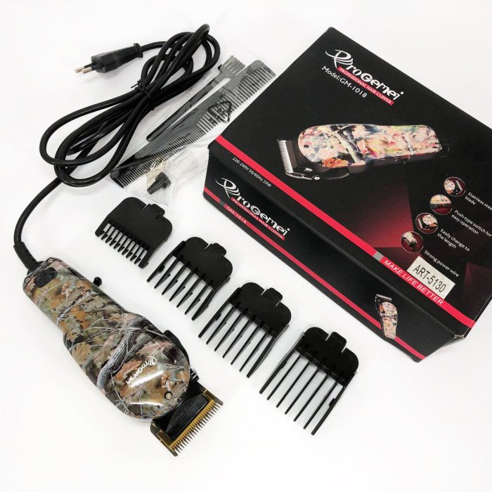 Професійна машинка для стрижки волосся GEMEI GM-1018, Стильна машинка для стрижки, Триммер для бороди