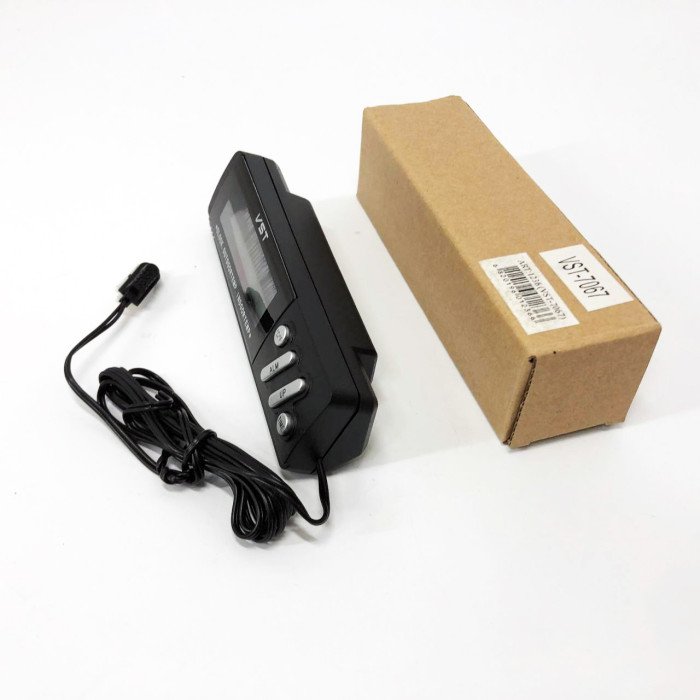 Годинник з внутрішнім і зовнішнім датчиком температури VST-7067, Годинник електронний з яскравими цифрами настільний.