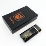 Електрична та газова запальничка Україна з USB-зарядкою HL-432, сенсорна запальничка. Колір: чорний