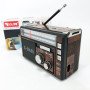Радіоприймач портативне радіо Golon RX-381 акумуляторний ретро стовпчик usb sd mp3 fm. Колір: коричневий