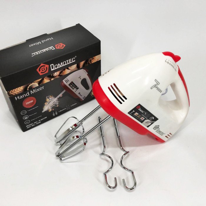 Міксер DOMOTEC R6633W 260 Вт, Простий ручний міксер, Міксер зручний ручний, Міксер блендер ручний
