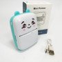 Портативний мініпринтер Mini printer з Bluetooth для термодруку без чорнила зі смартфона. Колір: блакитний