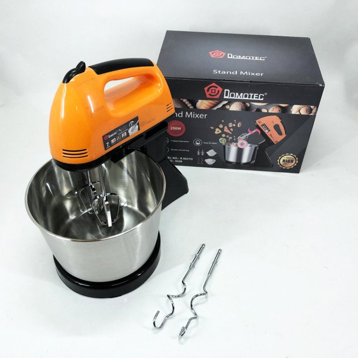Стаціонарний міксер для кухні на 7 швидкостей Domotec R6637O 250 W Кухонний електричний міксер із чашею