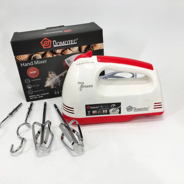 Міксер DOMOTEC R6633W 260 Вт, Простий ручний міксер, Міксер зручний ручний, Міксер блендер ручний