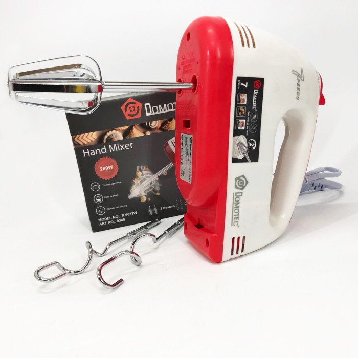 Міксер DOMOTEC R6633W 260 Вт, Простий ручний міксер, Міксер зручний ручний, Міксер блендер ручний