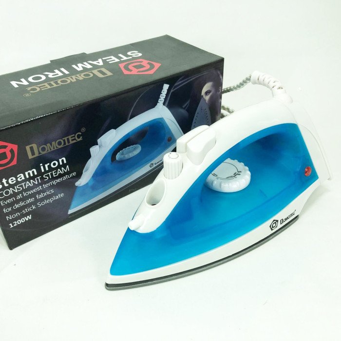 Парова праска з тефлоновим покриттям DOMOTEC MS-2208 1200 Вт, Праски з парою. Колір: блакитний