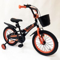 Дитячий двоколісний велосипед Hammer Smart H2021 20 дюймів із бічними колесами, кошиком. Колір: оранж