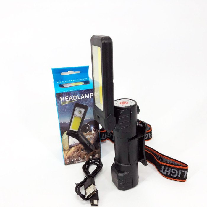 Ліхтар WORKLIGHT 2 в 1 5305-COB(WHITE+YELLOW), Потужний ліхтар для риболовлі, Потужний ліхтар на голову