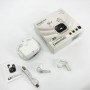 Бездротові вакуумні навушники TWS з дисплеєм LED, вологозахист IPx4 Bluetooth 5.4 з кейсом. Колір: білий