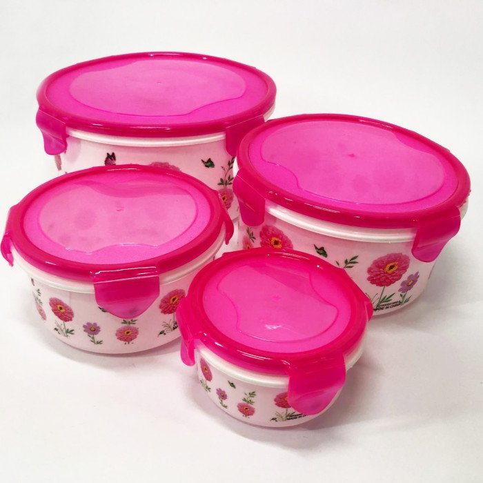 Набір пластикових судків UNIQUE UN-1512. Колір: рожевий