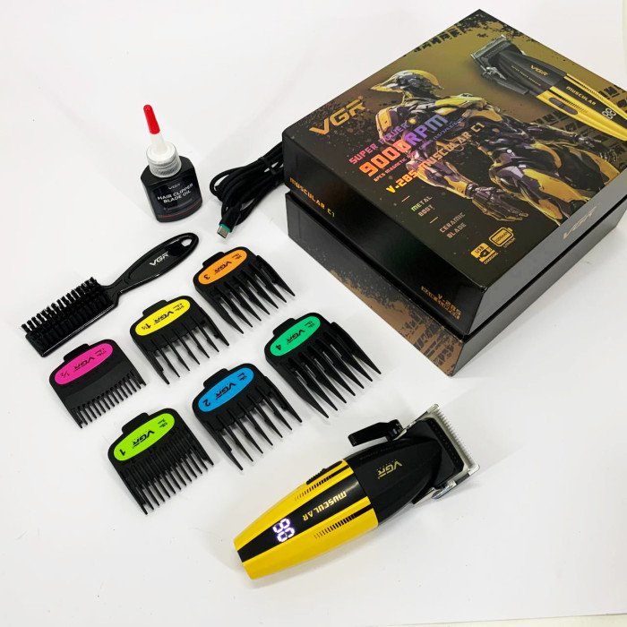 Професійна стрижкова машинка VGR V-285 акумуляторна з насадками