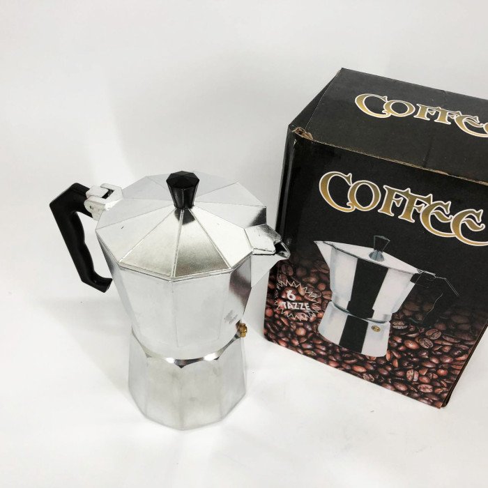 Кавоварка гейзерна з нержавіючої сталі UNIQUE UN-1912 270 мл, Гейзерна кавоварка 3 чашки