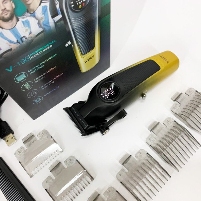 Акумуляторна машинка для стрижки VGR V-196 GOLD