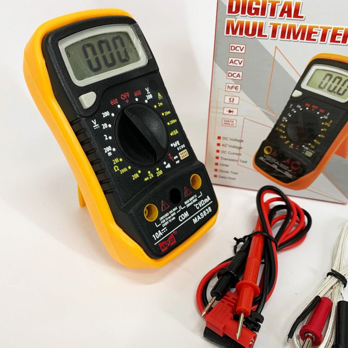 Мультиметр HAOYUE MAS838 з функцією вимірювання температури, перевірка транзисторів, звукове продзвонювання