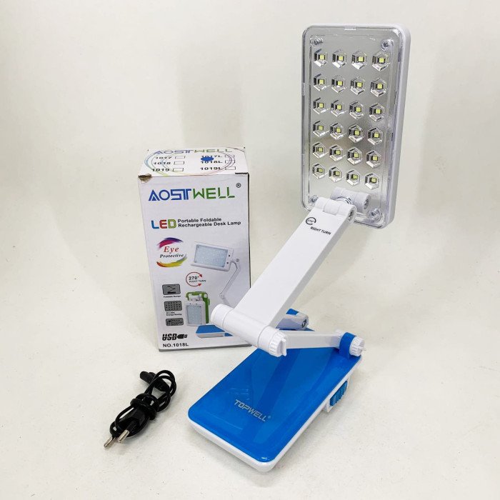 Настільна лампа Topwell 1019 Синя акумуляторна світлодіодна регуляція рівня нахилу. Колір: синій