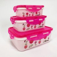 Комплект пластикових судків UNIQUE UN-1511. Колір: рожевий