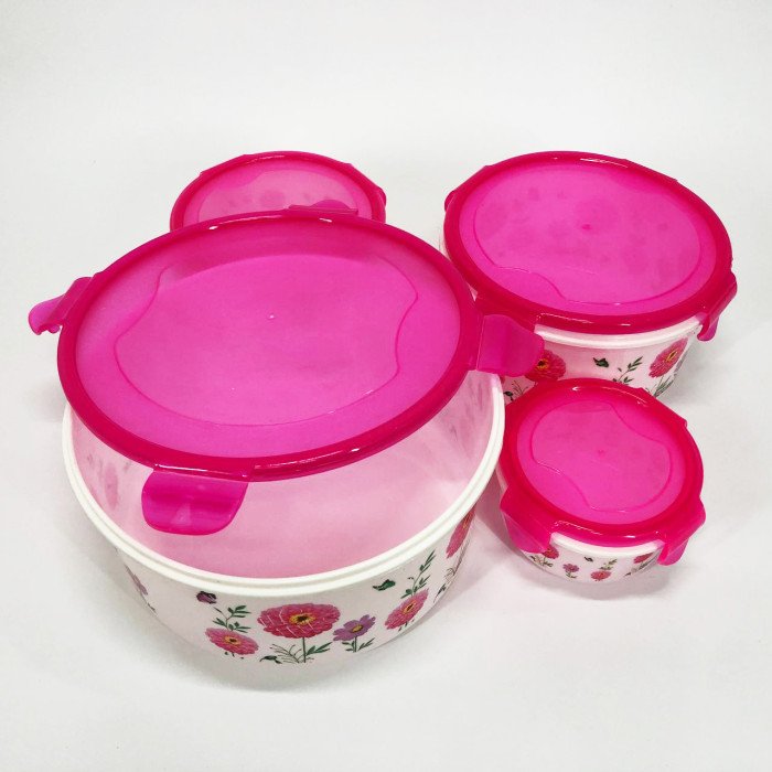 Набір пластикових судків UNIQUE UN-1512. Колір: рожевий