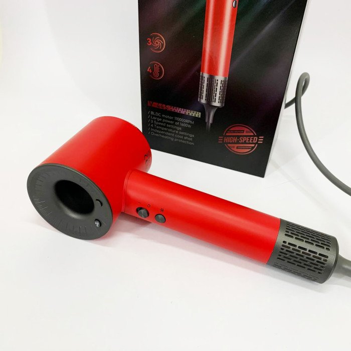 Фен професійний VGR V-445 RED, 3 рівні обдування, 4 рівні температури, 1600 Вт