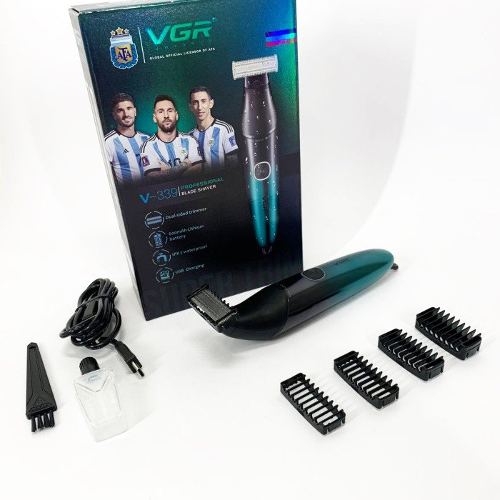 Бритва-триммер для стрижки бороди та вусів VGR V-339 GREEN