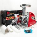 М'ясорубка електрична із соковижималкою Domotec MS-2019 2400W. Колір: червоний
