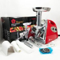 М'ясорубка електрична із соковижималкою Domotec MS-2019 2400W. Колір: червоний