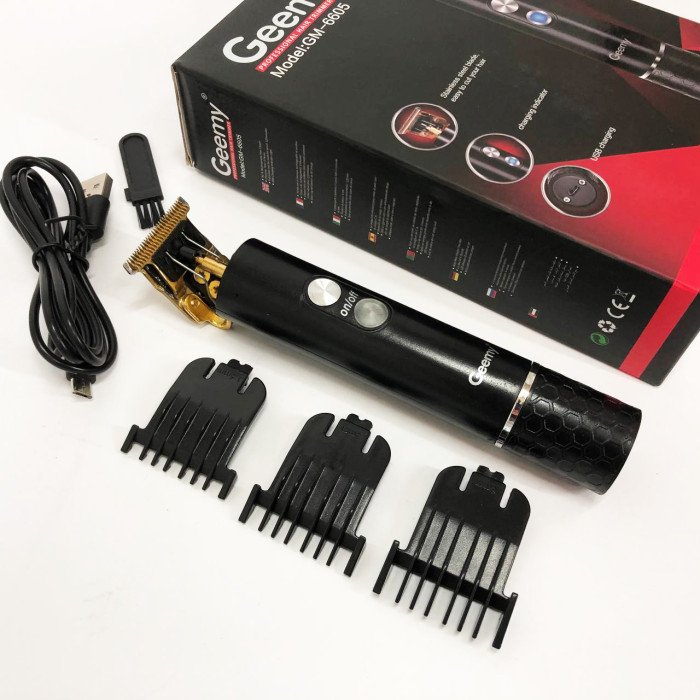 Професійна окантувальна машинка GEEMY GM-6605 для стрижки волосся, окантовки, бороди та вусів