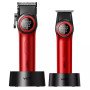 Набір VGR 2 в 1 V-001 V-977 RED, акумуляторна машинка для стрижки та триммер. Колір: червоний