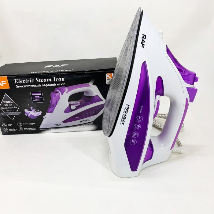 Праска з керамічною підошвою RAF R.1233 потужність 2200Вт 320 мл purple