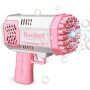 Дитячий пістолет мильні бульки Rocket Bubble Gun 15,8 см автоматичний. Колір: рожевий