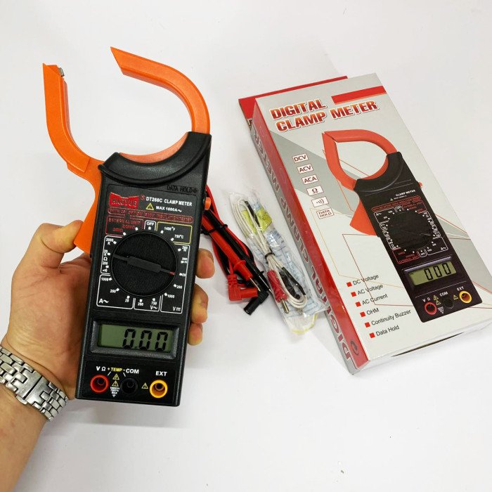 Цифровий кліщовий мультиметр HAOYUE DT266C з термопарою, чохлом та щупами