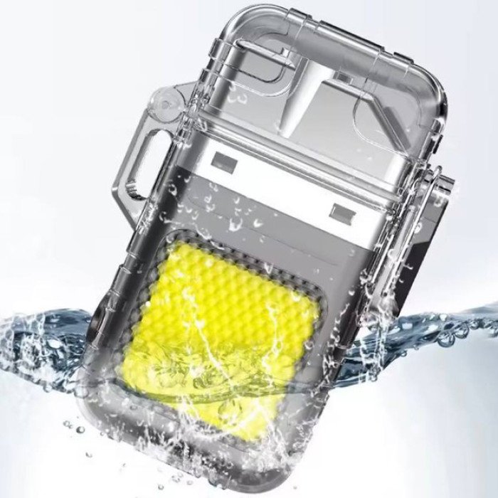 Запальничка спіральна водонепроникна електронна з LED ліхтариком та зарядкою від USB