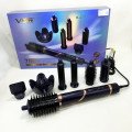 Фен-стайлер для волос 7в1 VGR V-477 DARK Blue Professional 1400 Вт 7 насадок