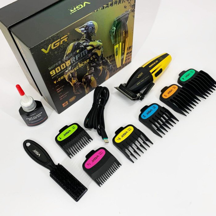 Професійна стрижкова машинка VGR V-285 акумуляторна з насадками