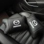 Набір шкіряних подушок Mazda з вишивкою логотипу + подарунок – шкіряний брелок