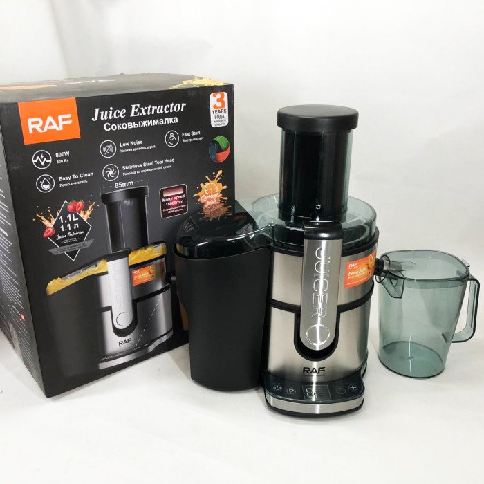 Електричний соковитискач RAF R.2700 для цитрусових, фруктів та овочів з ємністю для соку 1.1 л 800 Вт