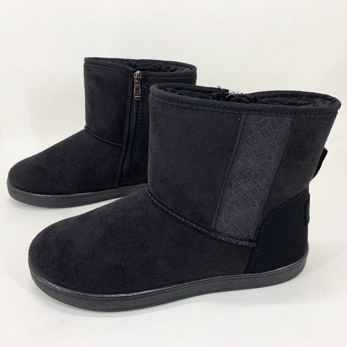 Уггі жіночі утеплені 37р 24см чорні, Жіночі черевики з нейлону, Жіночі бабуші на хутрі