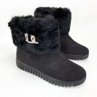 Черевики жіночі утеплені 39р 25,5см Калоші утеплені чорного кольору
