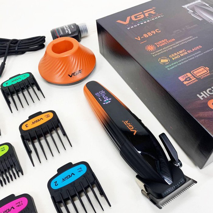 Машинка для стрижки волосся VGR V-889C керамічні леза 9000RPM